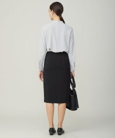 ICB ストレッチジョーゼット ラッフルディテール ブラウス