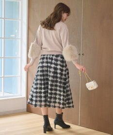 Feroux 【洗える】ファースリーブ ニットプルオーバー