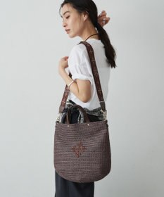russet スリム2WAYトートバッグ <ナイロンラフィア>(CE-1717-WEB)