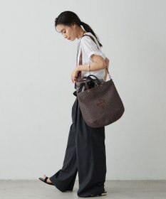 russet スリム2WAYトートバッグ <ナイロンラフィア>(CE-1717-WEB)