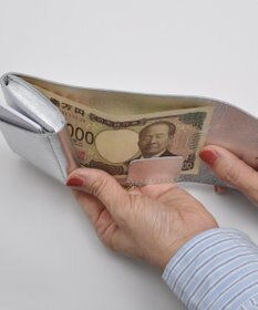 blancle メタリックレザー 三つ折りウォレット