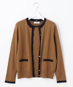 J.PRESS LADIES 【洗える】トリムツイン ニット