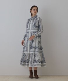 GRACE CONTINENTAL バンダナプリントシャツワンピース