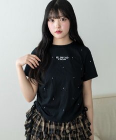 WEGO ビジューサイドドロストショートT