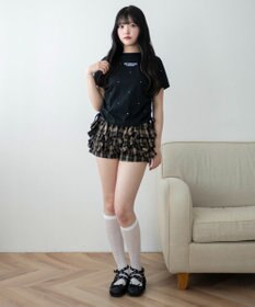 WEGO ビジューサイドドロストショートT