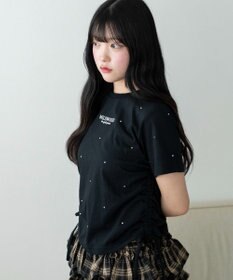 WEGO ビジューサイドドロストショートT