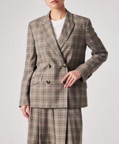 Paul Smith チェック ピークドラペル ダブルジャケット