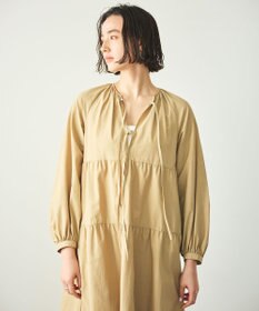 #Newans 【撥水加工/洗濯機可能】〈全身をさりげなくカバー〉リラクシーティアードワンピース