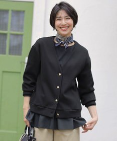 J.PRESS LADIES ジャージー Vネック カーディガン