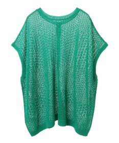 Green Parks 透かし柄ポンチョニットカーディガン