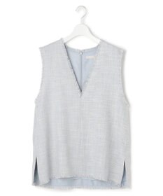 ICB ライトスラブツイード Vネックジレ