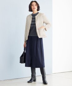 自由区 【洗える】ウォッシャブルウールサキソニーキュロット パンツ