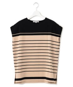 23区 S 【洗える】ランダムボーダー フレンチスリーブ カットソー