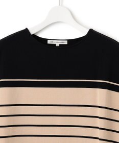 23区 S 【洗える】ランダムボーダー フレンチスリーブ カットソー