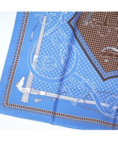 Marca ＜秋の新作＞【Marcaオリジナル】水玉&ベルト 小判 シルクツイル スカーフ