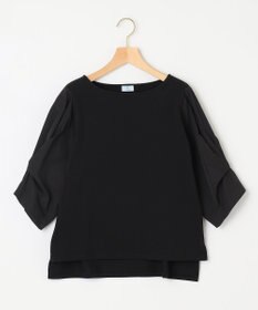 組曲 L 【洗える】プレーティングコンビブロー カットソーブラウス