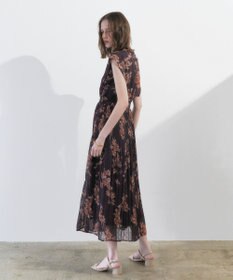 YECCA VECCA ぼかし柄プリーツワンピース