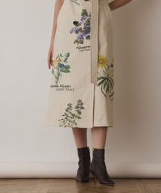 GRACE CONTINENTAL プリントトレンチワンピース