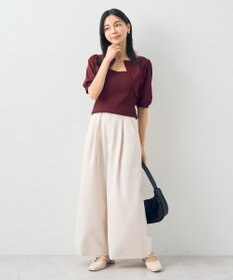 earth music&ecology ビット付きニットプルオーバー