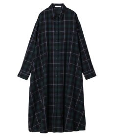 Green Parks ビエラチェックシャツワンピース
