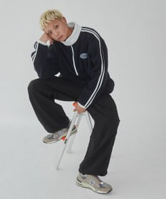 WEGO フリース　ワンポイントハーフZIPプルオーバー