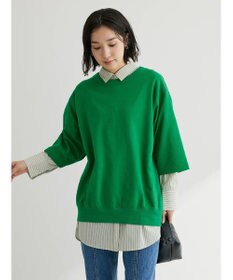 Green Parks コットンＵＳＡミニ裏毛七分袖トレＴＥＥ