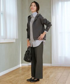 J.PRESS LADIES ダンボールジャージー ジップアップ パーカー