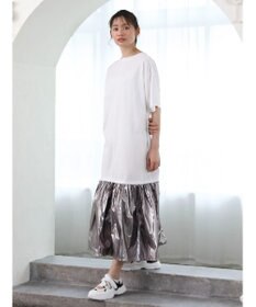 Green Parks ・ＥＬＥＮＣＡＲＥ　ＤＵＥ　メタリック切替ＴＥＥワンピ