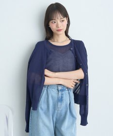 earth music&ecology ＳＥＴ２点シアーニットプルオーバー＋カーディガン