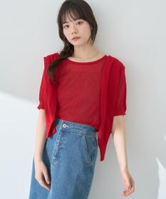 earth music&ecology ＳＥＴ２点シアーニットプルオーバー＋カーディガン