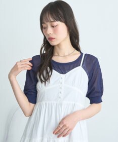 earth music&ecology ＳＥＴ２点シアーニットプルオーバー＋カーディガン