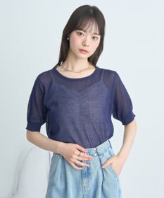 earth music&ecology ＳＥＴ２点シアーニットプルオーバー＋カーディガン