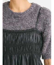 Green Parks レザー風キャミワンピース