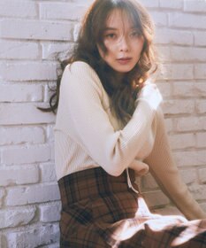 earth music&ecology 【洗濯機洗い可】スクエアホルターネックリブプルオーバー