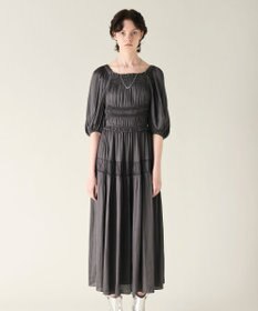 GRACE CONTINENTAL スクエアギャザーワンピース