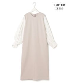 ICB L 【WEB限定・洗える】ストレッチポンチ ドッキングワンピース