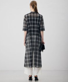 ICB L 【先行予約】ハイツイストシアーチェック シャツワンピース