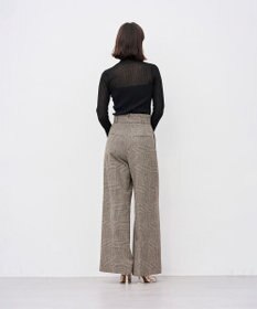 uncrave グレンチェック ワイドパンツ