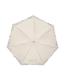 MOONBAT 【簡単開閉】ランバン オン ブルー (LANVIN en Bleu) リボン 花柄 折りたたみ傘 サテンプリント