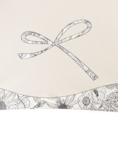 MOONBAT 【簡単開閉】ランバン オン ブルー (LANVIN en Bleu) リボン 花柄 折りたたみ傘 サテンプリント