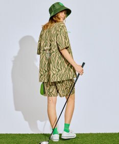 PW CIRCULUS 【MEN】ストライプカモフラ メッシュポケットシャツ ゴルフ