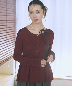 earth music&ecology 【接触冷感】ペプラムニットカーディガン