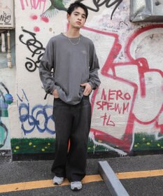 WEGO 【ユニセックス着用ITEM】ピグメントグラフィックT（LS）