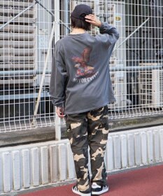 WEGO 【ユニセックス着用ITEM】ピグメントグラフィックT（LS）