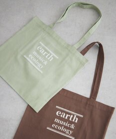 earth music&ecology バイカラーロゴトートバッグ