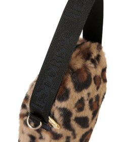 LeSportsac FUR MINI PHONE CROSSBODY/レオパードフラッフィーファー