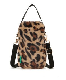 LeSportsac FUR MINI PHONE CROSSBODY/レオパードフラッフィーファー