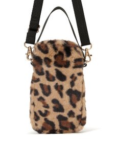 LeSportsac FUR MINI PHONE CROSSBODY/レオパードフラッフィーファー