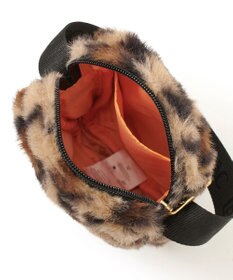 LeSportsac FUR MINI PHONE CROSSBODY/レオパードフラッフィーファー