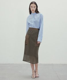 BEIGE， 【洗える】PLUMERIA / コットンシアーバックボウタイブラウス